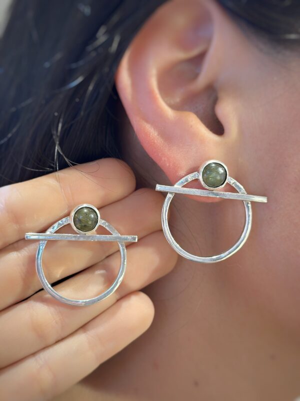 Aretes Vitrubio Piedra Labradorita