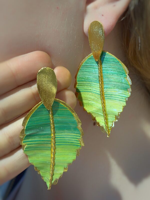 Aretes Hoja Grande