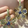 Aretes Flor Tejida Grande