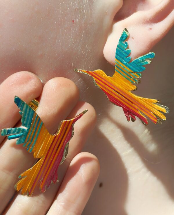 Aretes Colibrí Mediano