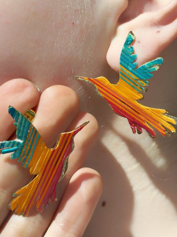 Aretes Colibrí Mediano