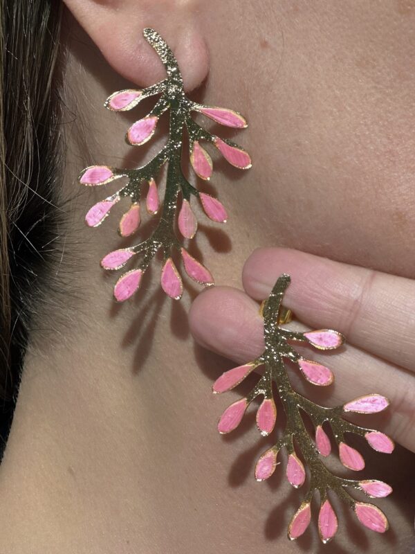 Aretes Árbol Rosado