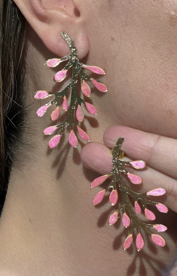 Aretes Árbol Rosado