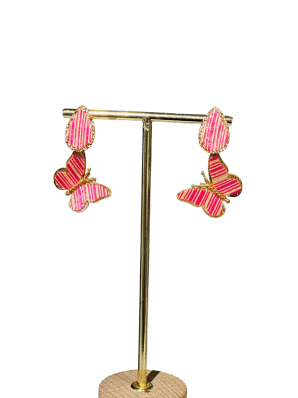 Aretes Mariposa Rosada