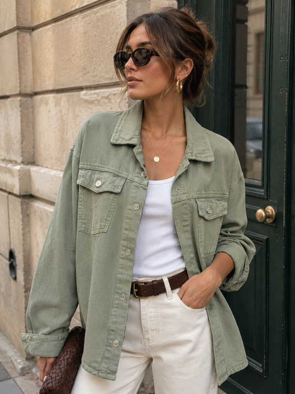 Chaqueta Oversize Verde Oliva
